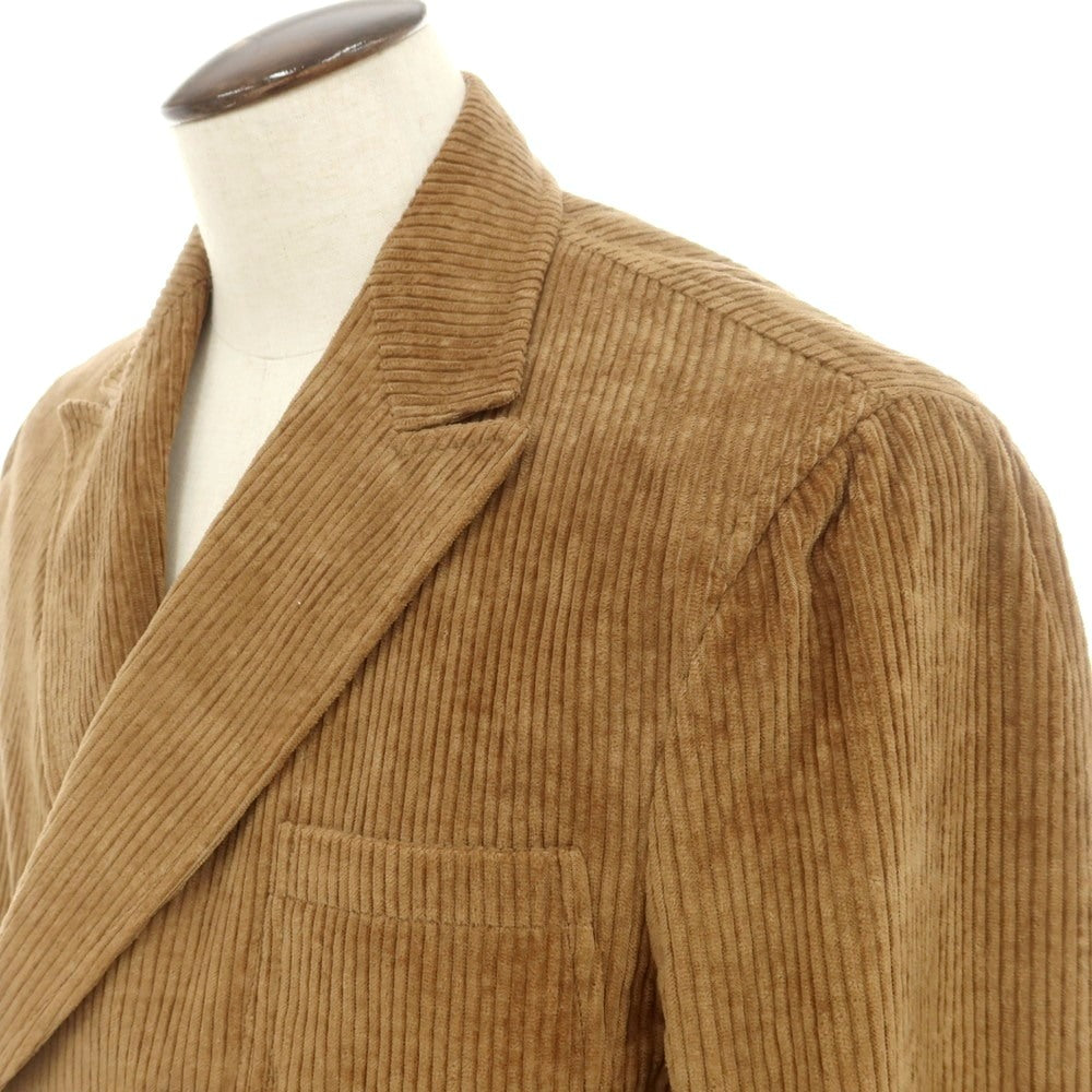 【中古】ザ ジジ THE GIGI ZIGGY 太畝コーデュロイ ダブル8B カジュアルジャケット ダークベージュ【 52 】【 状態ランクC 】【 メンズ 】