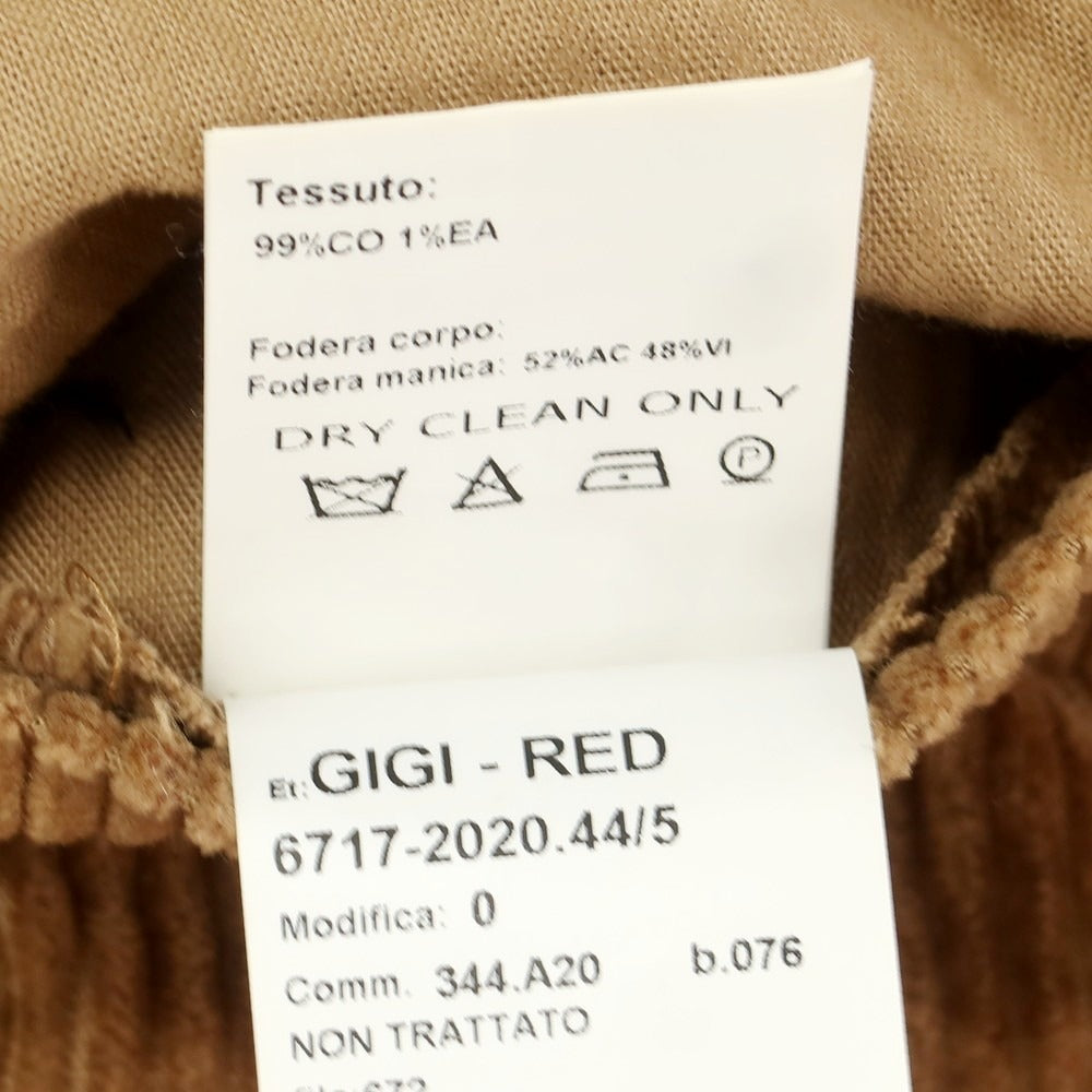 【中古】ザ ジジ THE GIGI ZIGGY 太畝コーデュロイ ダブル8B カジュアルジャケット ダークベージュ【 52 】【 状態ランクC 】【 メンズ 】