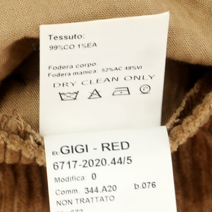 【中古】ザ ジジ THE GIGI ZIGGY 太畝コーデュロイ ダブル8B カジュアルジャケット ダークベージュ【 52 】【 状態ランクC 】【 メンズ 】