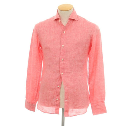 【中古】ケイケイシャツ K-K shirt リネン ワイドカラー カジュアルシャツ ピンク【 36 】【 状態ランクB 】【 メンズ 】