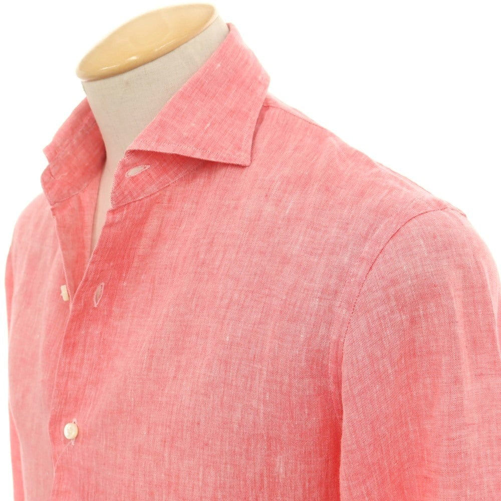 【中古】ケイケイシャツ K-K shirt リネン ワイドカラー カジュアルシャツ ピンク【 36 】【 状態ランクB 】【 メンズ 】