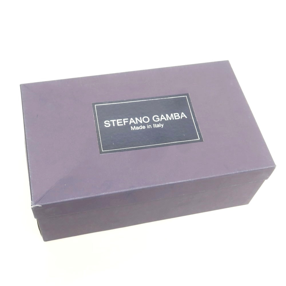【中古】ステファノガンバ STEFANO GAMBA パイソン型押しレザー ドライビングシューズ ネイビー【 39 】【 状態ランクC 】【 メンズ 】 [CPD]