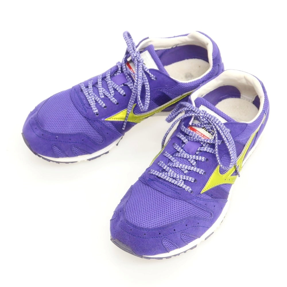 【中古】ミズノ Mizuno MizunoのWAVE KUDOS RW-1 ランニング スニーカー パープル【 24.5cm 】【 状態ランクC 】【 メンズ 】[DPD]