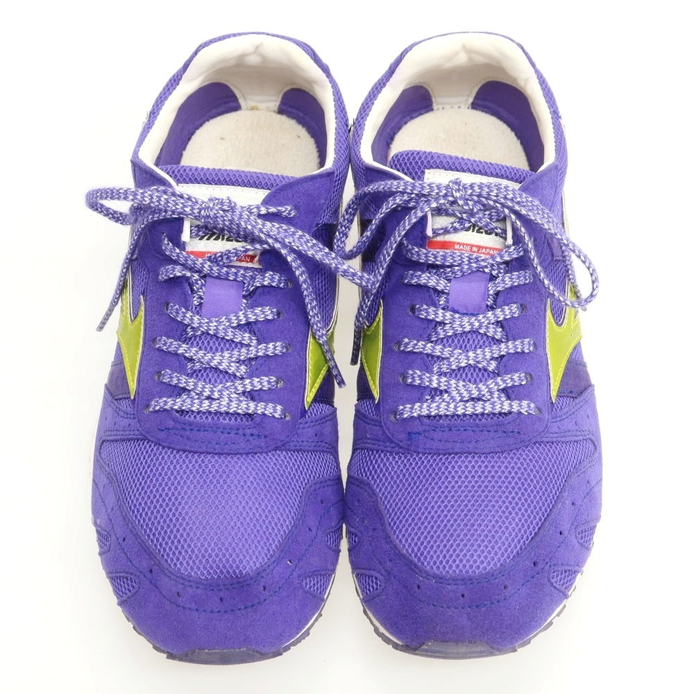 【中古】ミズノ Mizuno MizunoのWAVE KUDOS RW-1 ランニング スニーカー パープル【 24.5cm 】【 状態ランクC 】【 メンズ 】[DPD]