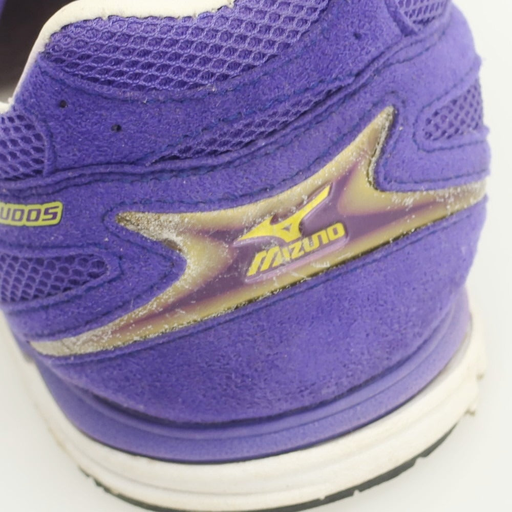 【中古】ミズノ Mizuno MizunoのWAVE KUDOS RW-1 ランニング スニーカー パープル【 24.5cm 】【 状態ランクC 】【 メンズ 】[DPD]