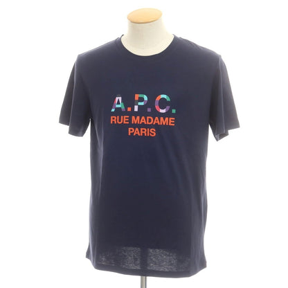 【中古】アーペーセー A.P.C. コットン クルーネック 半袖Tシャツ ネイビー【 S 】【 状態ランクB 】【 メンズ 】