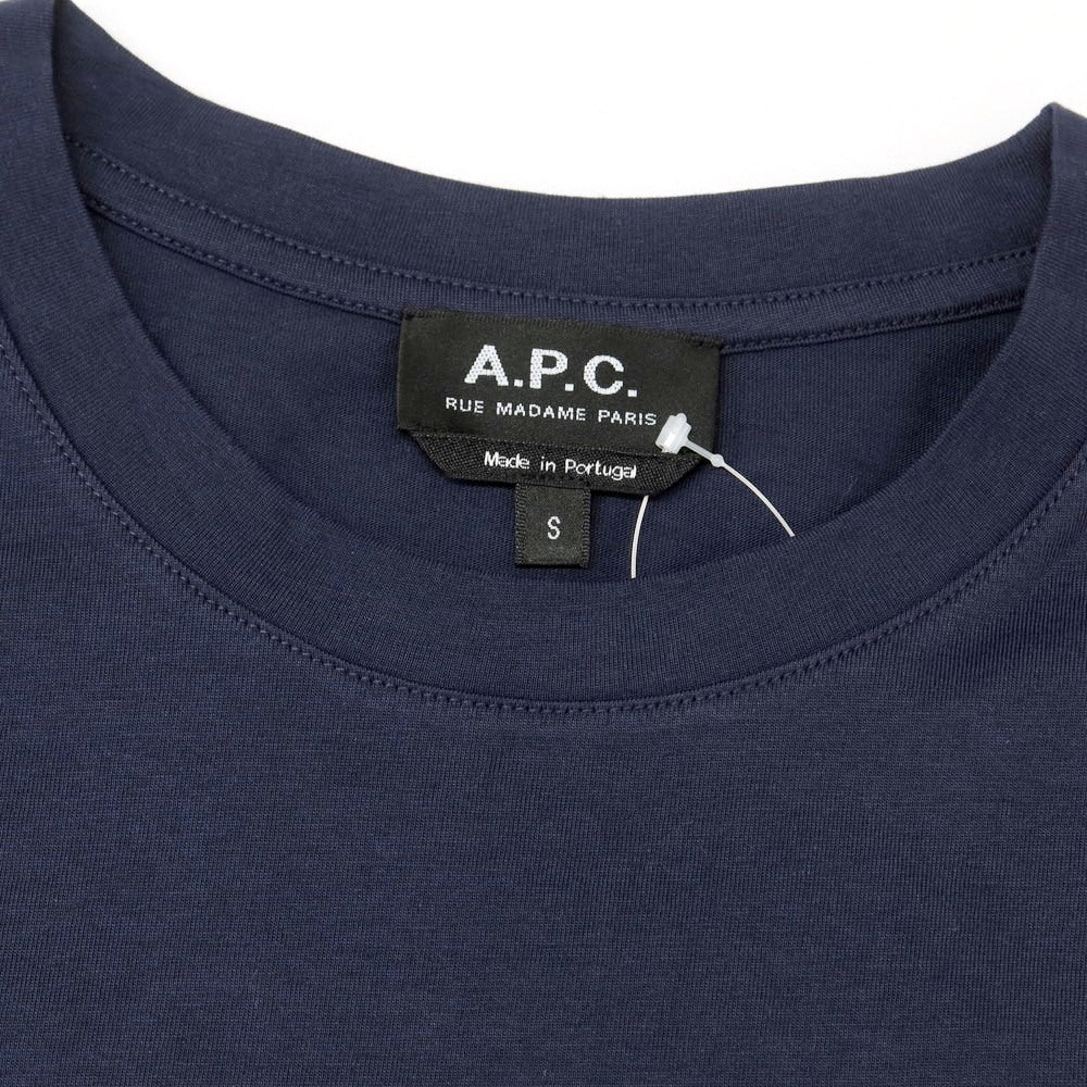【中古】アーペーセー A.P.C. コットン クルーネック 半袖Tシャツ ネイビー【 S 】【 状態ランクB 】【 メンズ 】