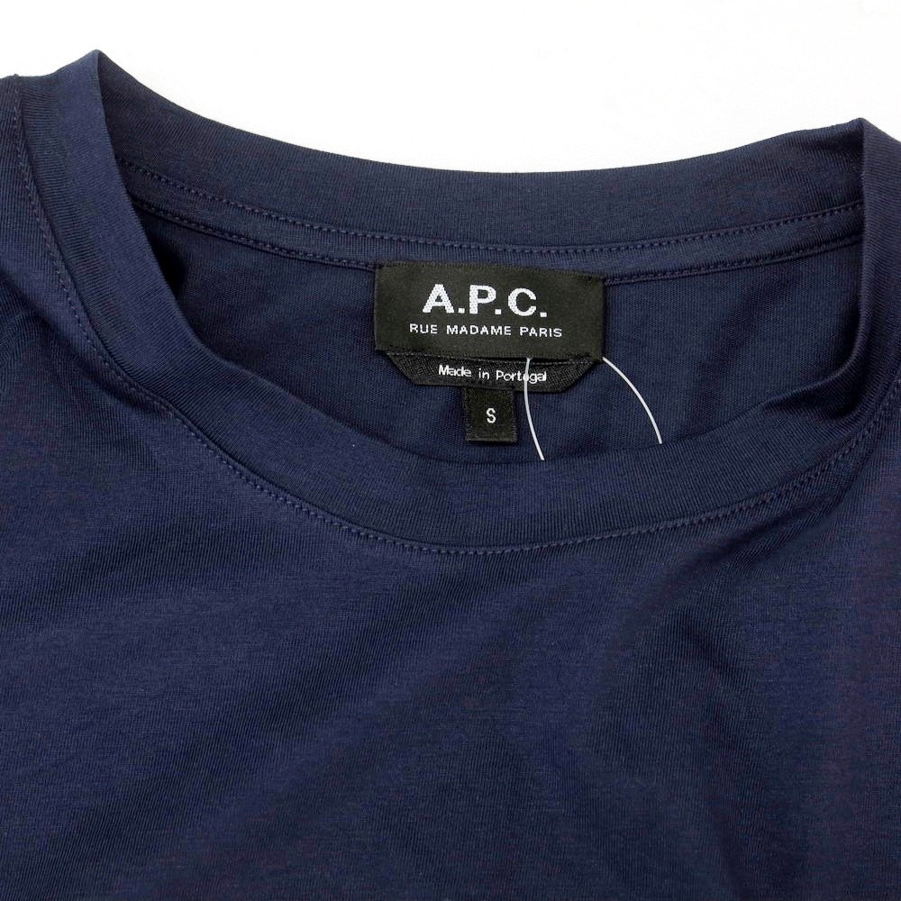 【中古】アーペーセー A.P.C. コットン クルーネック 半袖Tシャツ ネイビー【 S 】【 状態ランクB 】【 メンズ 】
