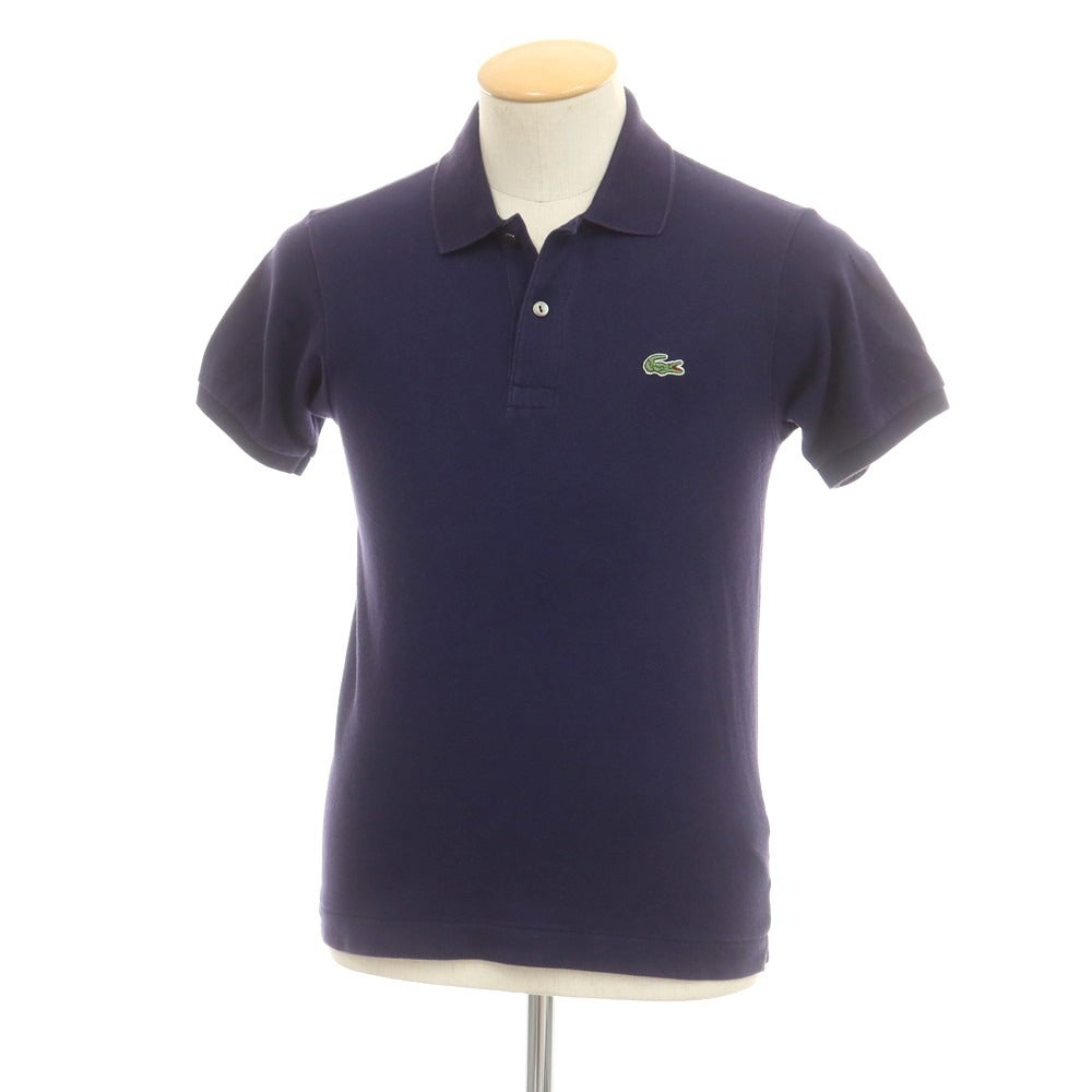 【中古】ラコステ LACOSTE コットン 鹿の子 半袖ポロシャツ パープルネイビー【 1 】【 状態ランクB 】【 メンズ 】