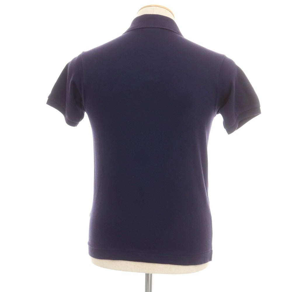 【中古】ラコステ LACOSTE コットン 鹿の子 半袖ポロシャツ パープルネイビー【 1 】【 状態ランクB 】【 メンズ 】