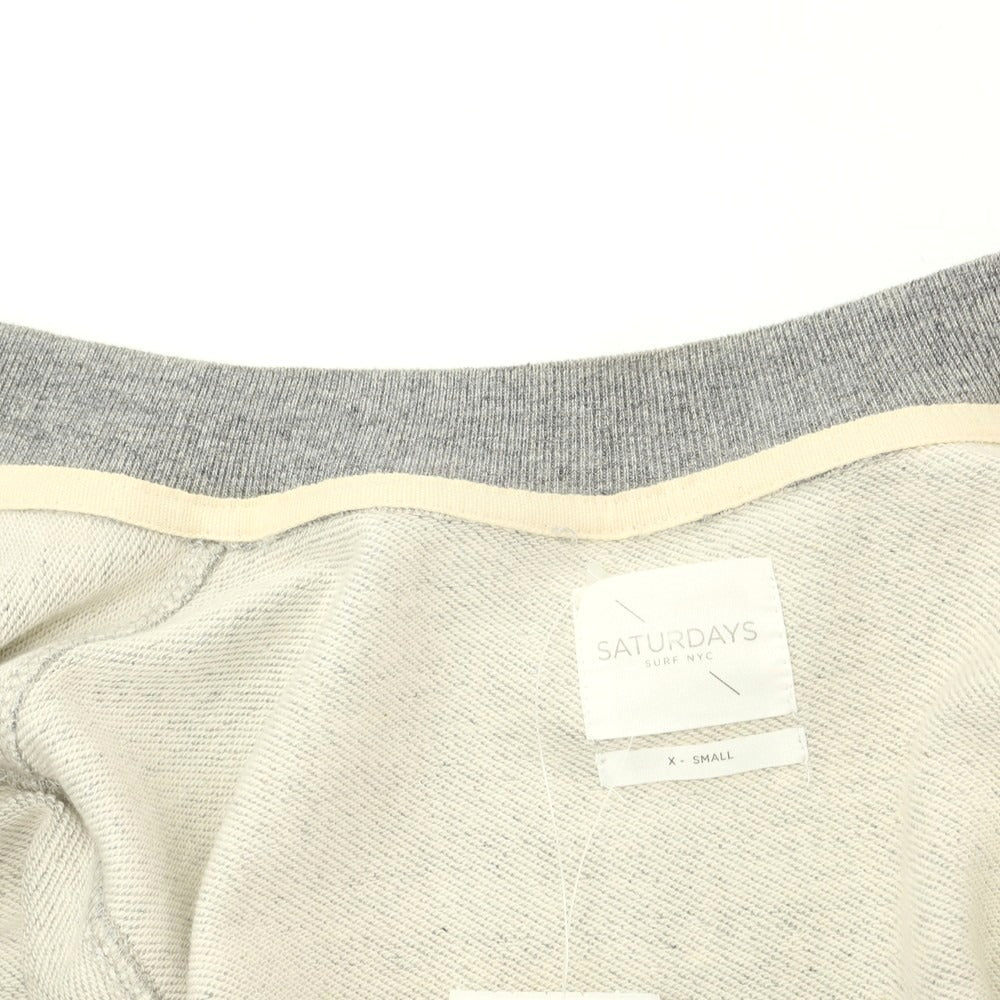 【中古】サタデーズサーフニューヨーク SATURDAYS SURF NYC スウェット スタジャン ブルゾン メランジグレー【 XS 】【 状態ランクC 】【 メンズ 】
