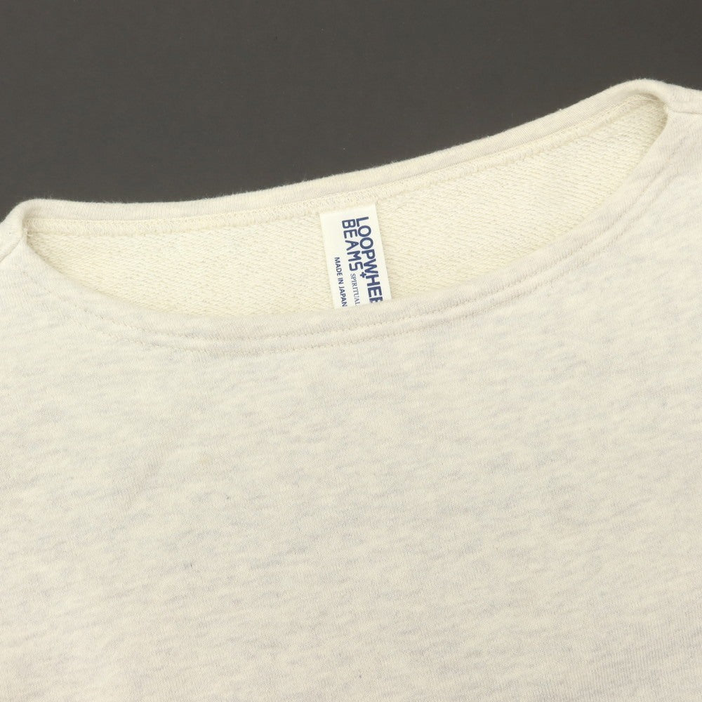 【中古】ループウィラー LOOPWHEELER BEAMS PLUS別注 コットン ボートネック スウェット オートミール【 S 】【 状態ランクC 】【 メンズ 】