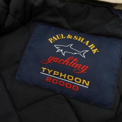 【中古】【未使用】ポールアンドシャーク PAUL&amp;SHARK TYPHOON20000 ポリエステル 中綿 フーデッドコート ダークベージュ【 L 】【 状態ランクS 】【 メンズ 】