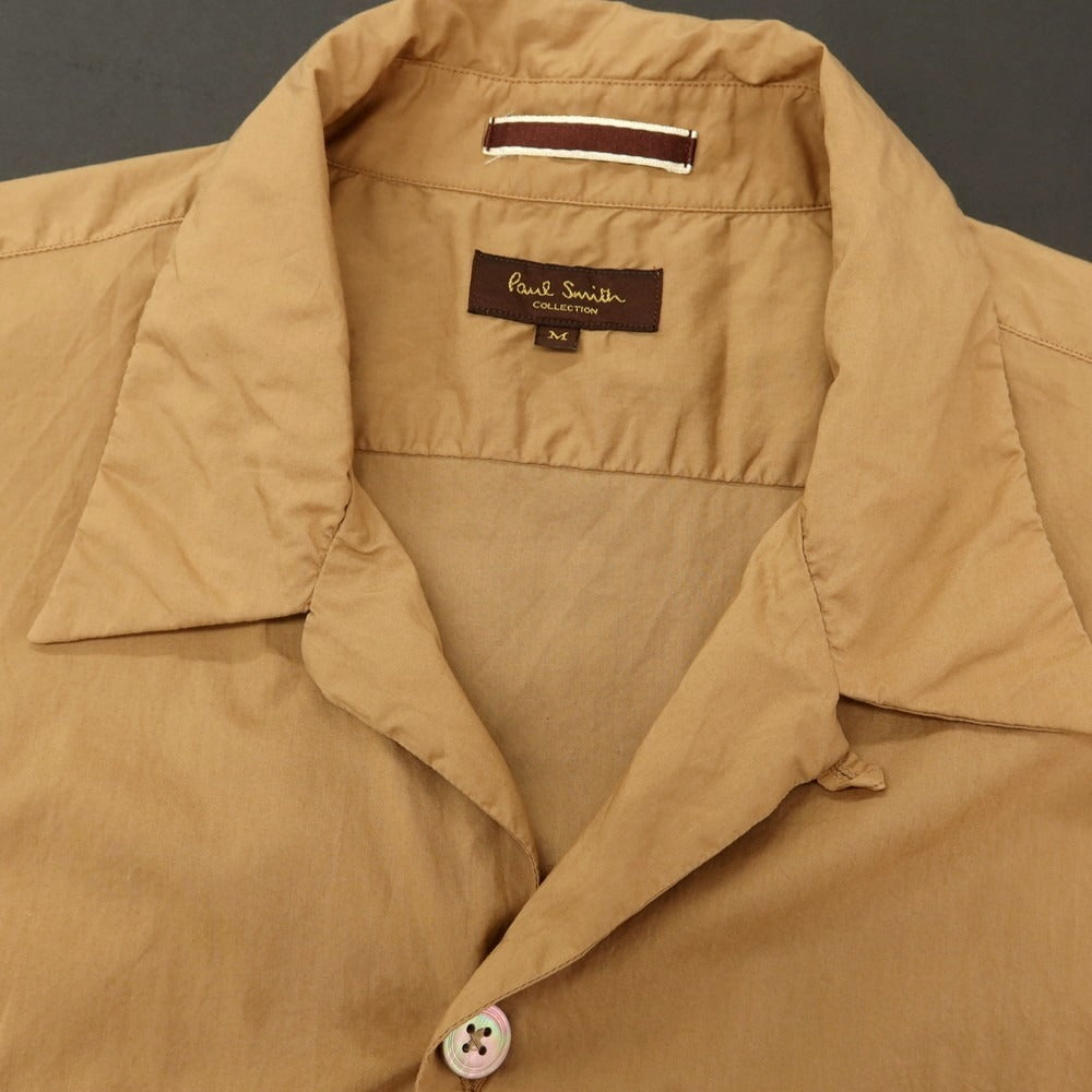 【中古】ポールスミスコレクション PAUL SMITH COLLECTION コットン オープンカラー 半袖シャツ ベージュ【サイズM】【 状態ランクC 】【 メンズ 】[EPD]