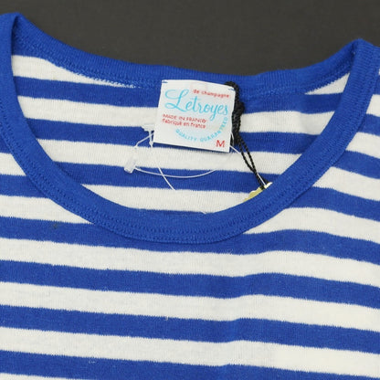 【中古】ルトロワ Letroyes コットン系 ボーダー クルーネック 半袖 ポケットTシャツ ブルーxホワイト【 M 】【 状態ランクA 】【 メンズ 】