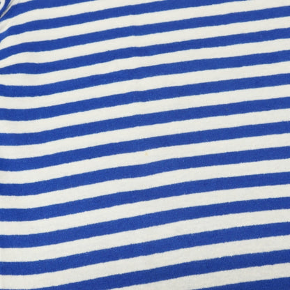 【中古】ルトロワ Letroyes コットン系 ボーダー クルーネック 半袖 ポケットTシャツ ブルーxホワイト【 M 】【 状態ランクA 】【 メンズ 】