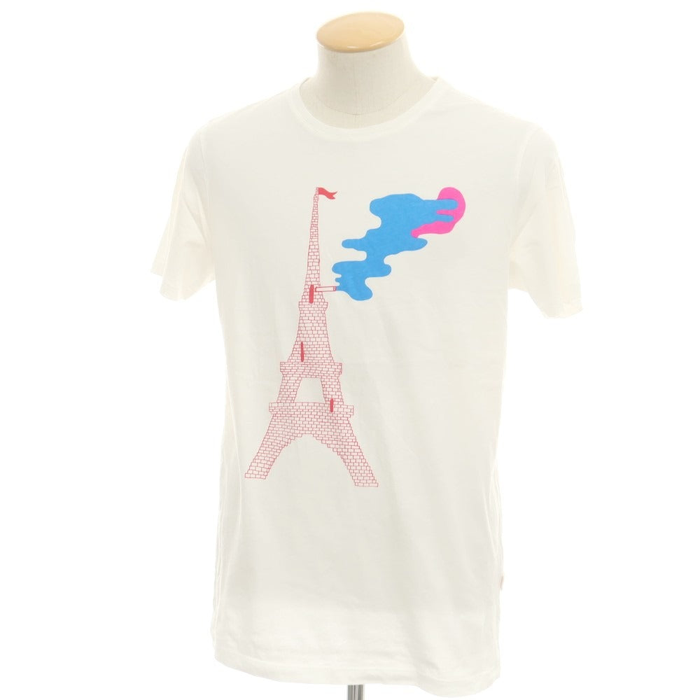 【中古】コミューンドゥパリ COMMUNE DE PARIS コットン クルーネック 半袖Tシャツ ホワイト【 S 】【 状態ランクB 】【 メンズ 】