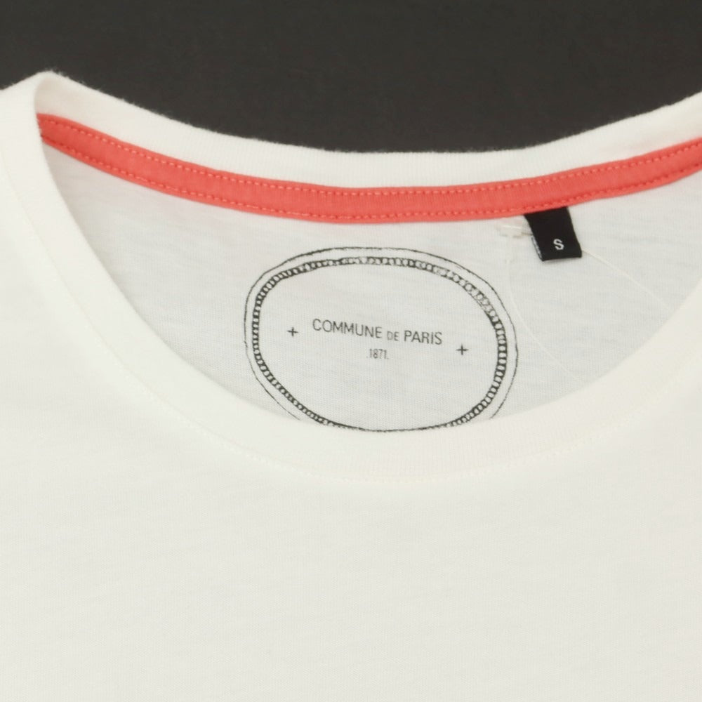 【中古】コミューンドゥパリ COMMUNE DE PARIS コットン クルーネック 半袖Tシャツ ホワイト【 S 】【 状態ランクB 】【 メンズ 】