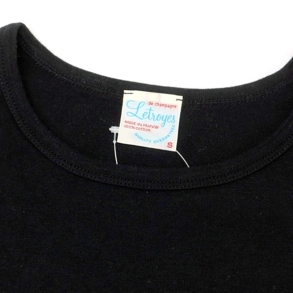 【中古】ルトロワ Letroyes コットン クルーネック 長袖Tシャツ ブラック【 S 】【 状態ランクC 】【 メンズ 】