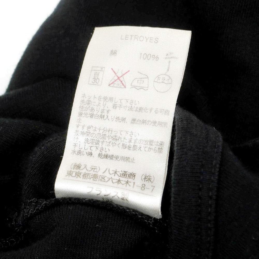 【中古】ルトロワ Letroyes コットン クルーネック 長袖Tシャツ ブラック【 S 】【 状態ランクC 】【 メンズ 】