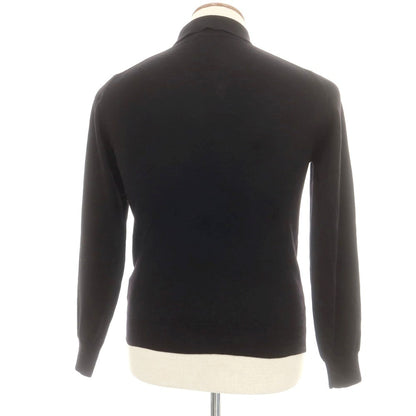 【中古】ビームスエフ BEAMS F ハイゲージ ウール 長袖 ポロニット ブラック【 48 】【 状態ランクC 】【 メンズ 】