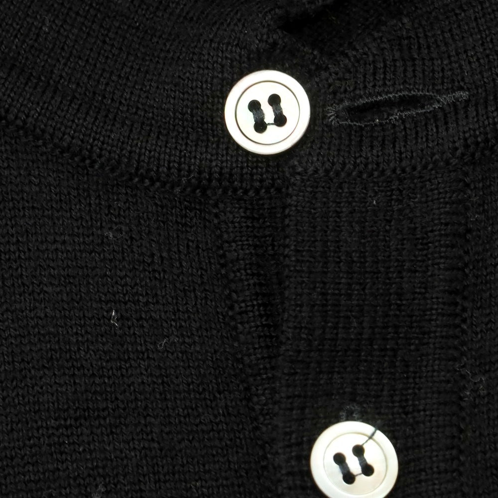 【中古】ビームスエフ BEAMS F ハイゲージ ウール 長袖 ポロニット ブラック【 48 】【 状態ランクC 】【 メンズ 】