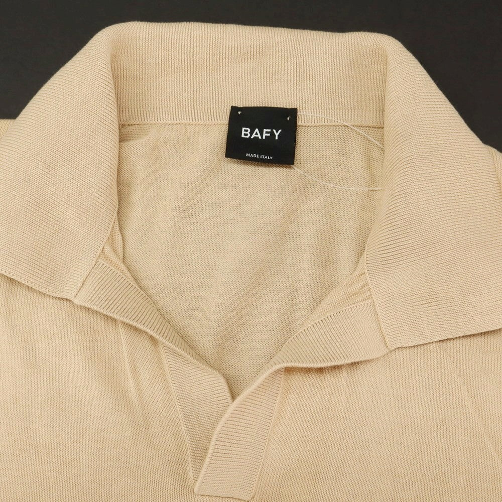 【中古】バフィー BAFY ハイゲージ コットン スキッパー 半袖 ポロニット ベージュ【 46 】【 状態ランクB 】【 メンズ 】