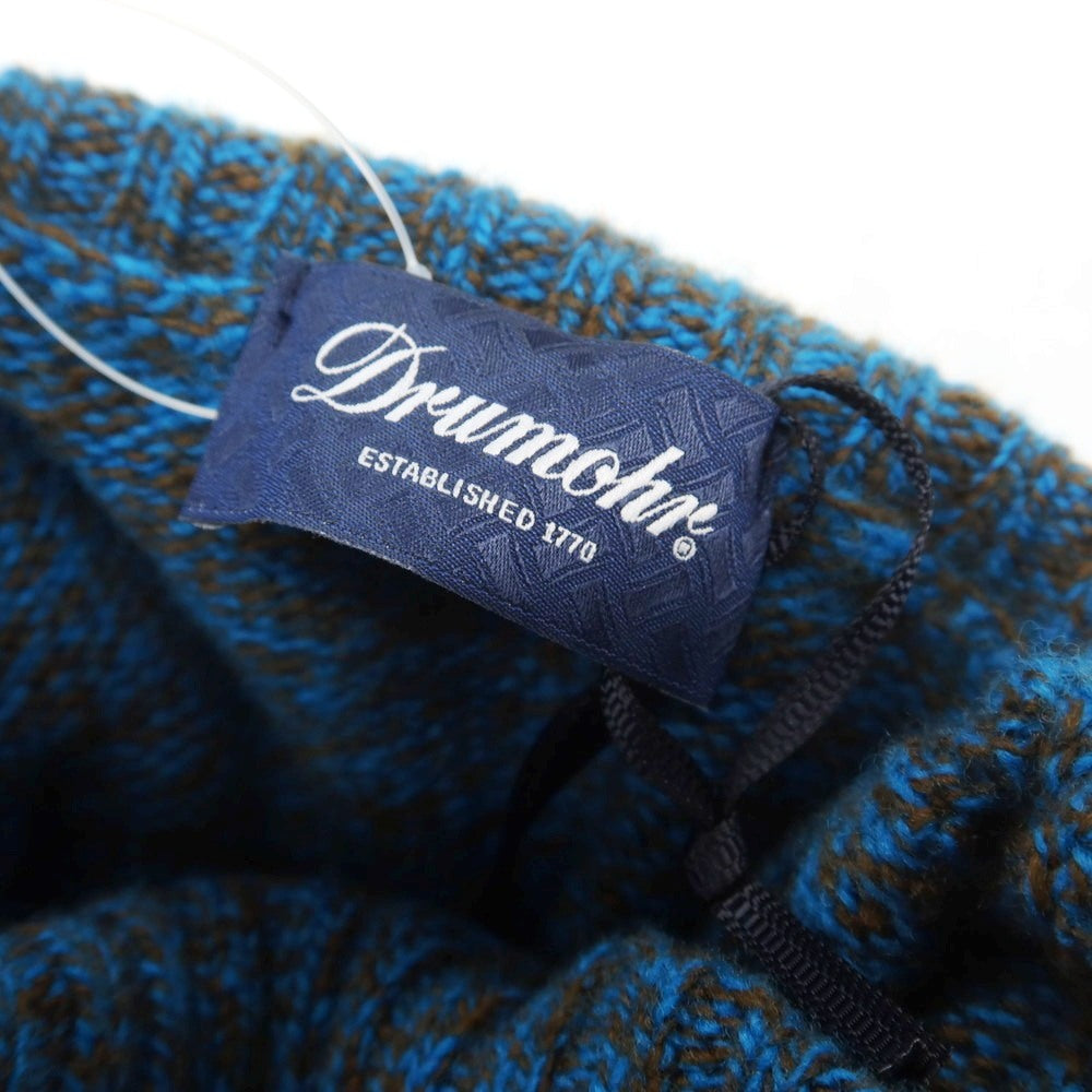 【中古】ドルモア DRUMOHR ウール タートルネック プルオーバーニット ライトブルーxブラウン【 48 】【 状態ランクA 】【 メンズ 】