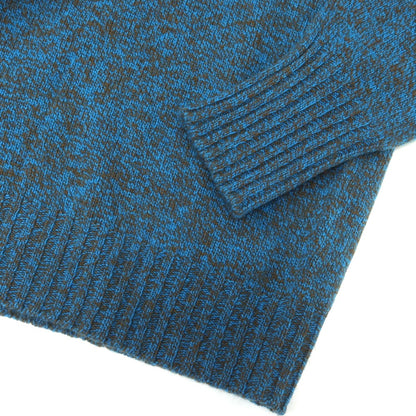 【中古】ドルモア DRUMOHR ウール タートルネック プルオーバーニット ライトブルーxブラウン【 48 】【 状態ランクA 】【 メンズ 】