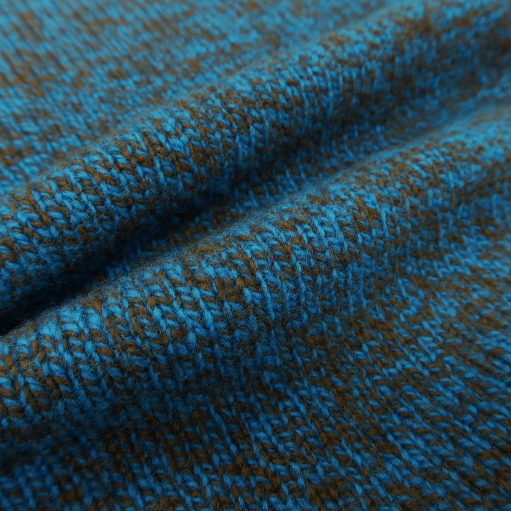 【中古】ドルモア DRUMOHR ウール タートルネック プルオーバーニット ライトブルーxブラウン【 48 】【 状態ランクA 】【 メンズ 】