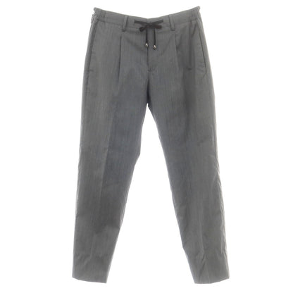 【中古】ビームスエフ BEAMS F ウールポリエステル イージースラックスパンツ グレー【 46 】【 状態ランクC 】【 メンズ 】