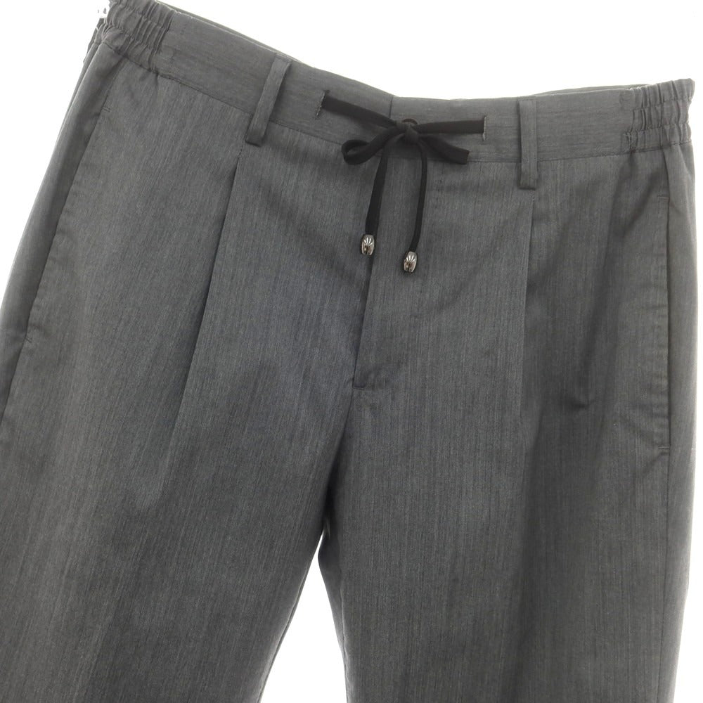 【中古】ビームスエフ BEAMS F ウールポリエステル イージースラックスパンツ グレー【 46 】【 状態ランクC 】【 メンズ 】