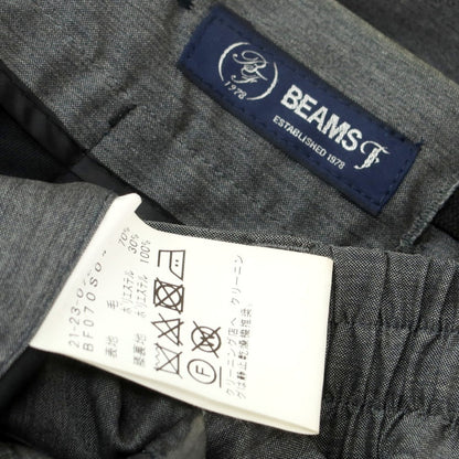 【中古】ビームスエフ BEAMS F ウールポリエステル イージースラックスパンツ グレー【 46 】【 状態ランクC 】【 メンズ 】