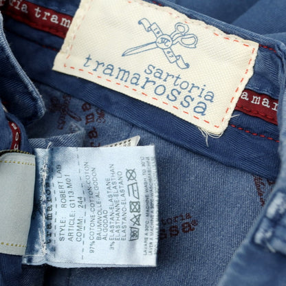 【中古】トラマロッサ Tramarossa ストレッチ コットン カジュアルスラックスパンツ ネイビー【 29 】【 状態ランクC 】【 メンズ 】