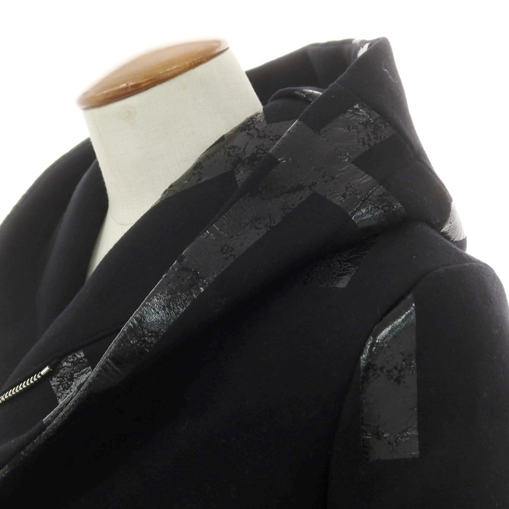 【中古】ウノピュウノウグァーレトレ 1piu1uguale3 ウール フーデッドコート ブラック【 4 】【 状態ランクA 】【 メンズ 】