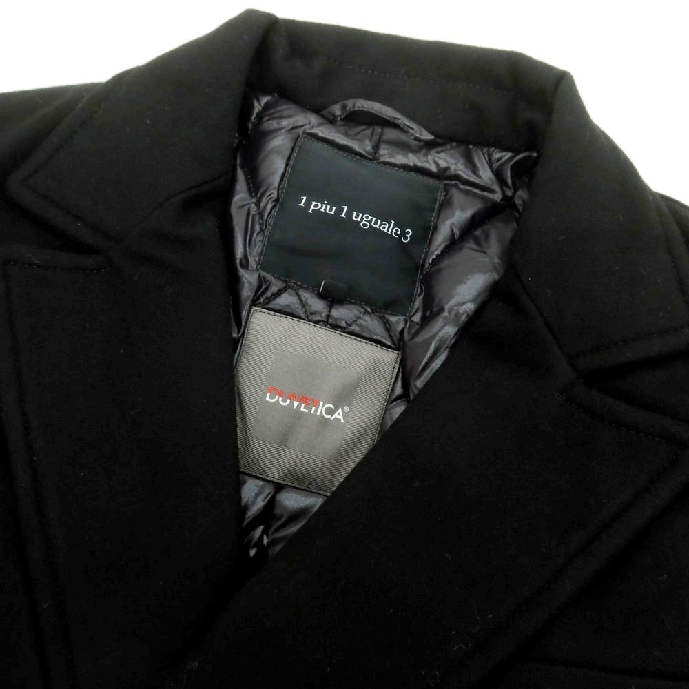 【中古】ウノピュウノウグァーレトレ 1piu1uguale3 × DUVETICA ウール ダウンコート ブラック【 5 】【 状態ランクA 】【 メンズ 】