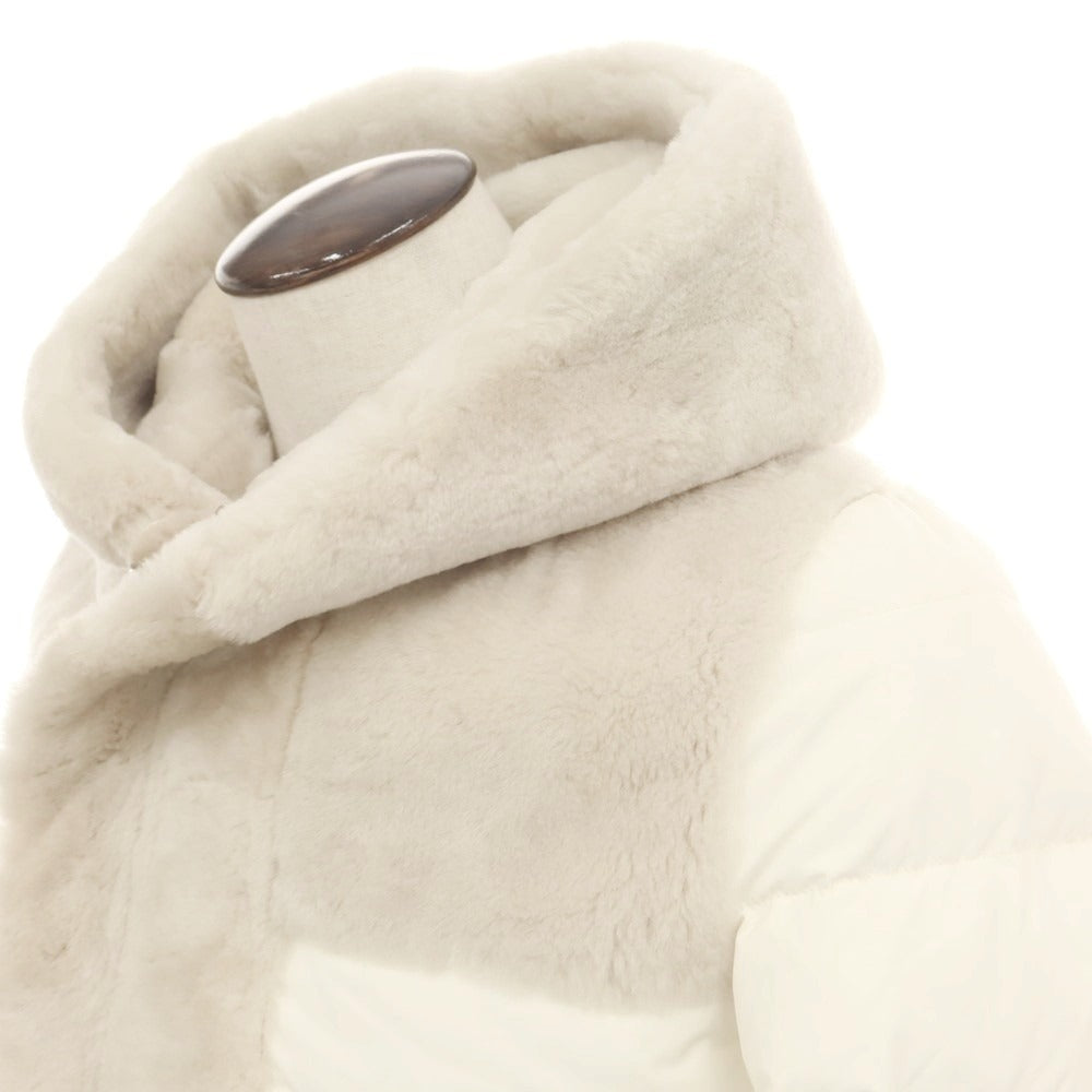 【中古】ウノピュウノウグァーレトレ 1piu1uguale3 × EMMETI ムートン切替 ダウンジャケット オフホワイト系【 3 】【 状態ランクB 】【 メンズ 】