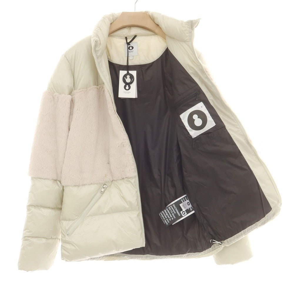 【中古】エーケーエム エイケイエム AKM × SNOWMAN NEWYORK ダウンジャケット ライトベージュ系【 L 】【 状態ランクA 】【 メンズ 】