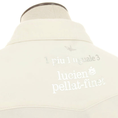 【中古】ウノピュウノウグァーレトレ 1piu1uguale3 × lucien pellat-finet ストレッチ コットンポリエステル カジュアルシャツ ホワイト【 5 】【 状態ランクB 】【 メンズ 】