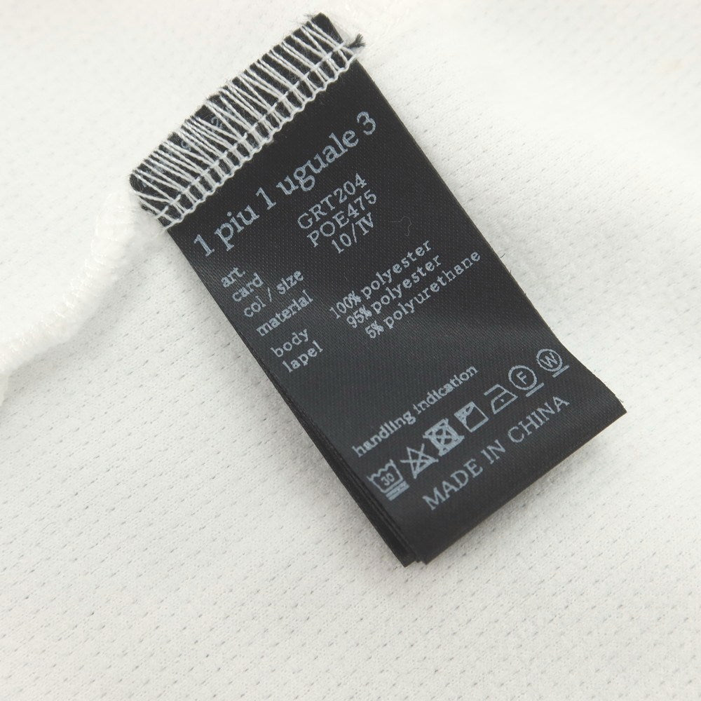 【中古】ウノピュウノウグァーレトレ 1piu1uguale3 ポリエステル ジャージー 長袖ポロシャツ ホワイト【 4 】【 状態ランクA 】【 メンズ 】 [CPD]