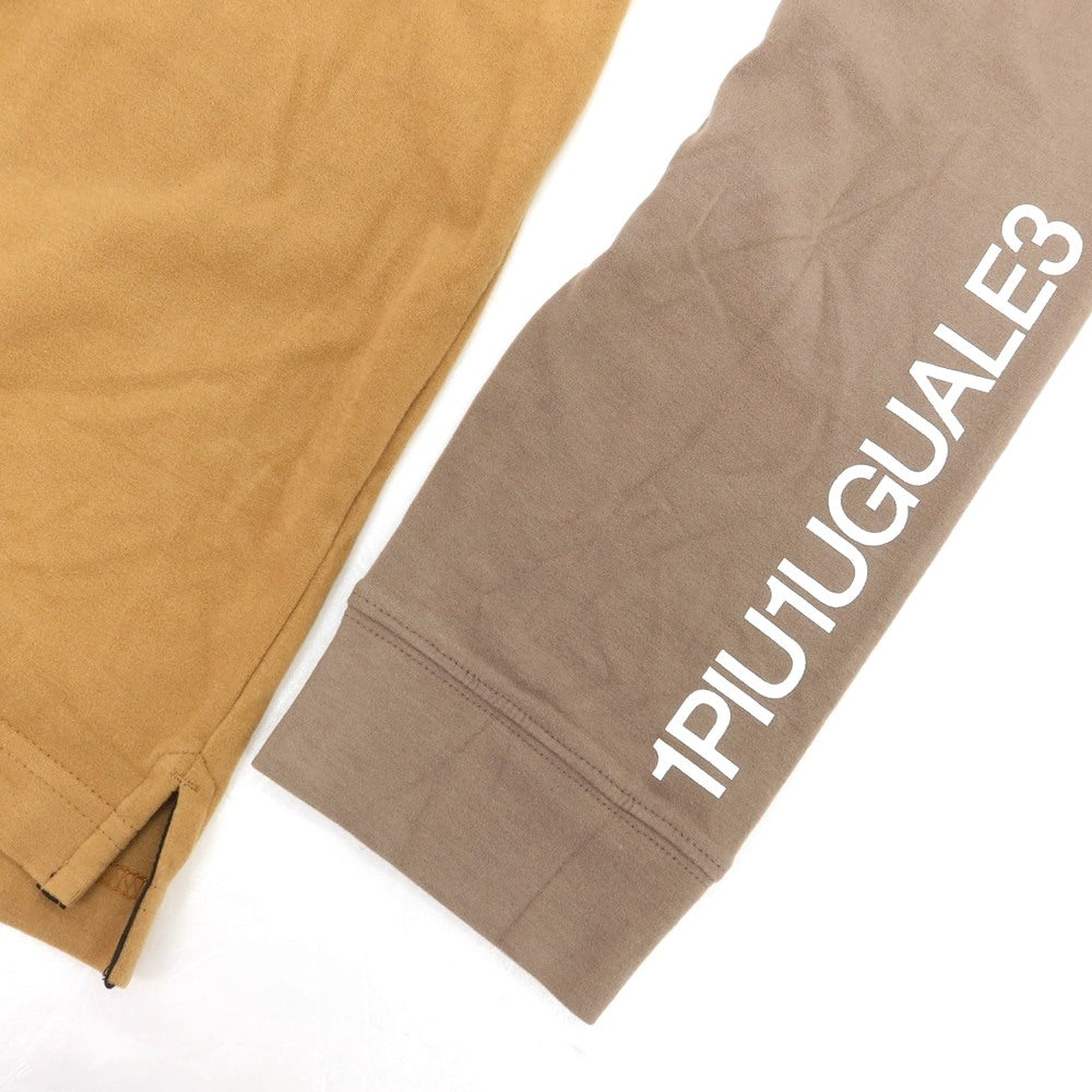 【中古】ウノピュウノウグァーレトレ 1piu1uguale3 ストレッチ アクリルレーヨン 長袖Tシャツ アッシュブラウンxベージュ×キャメル【 6 】【 状態ランクA 】【 メンズ 】