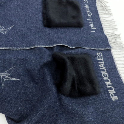 【中古】ウノピュウノウグァーレトレ 1piu1uguale3 カシミヤ マフラー ネイビー【 状態ランクA 】【 メンズ 】