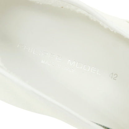 【中古】フィリップモデル PHILIPPE MODEL キャンバス スリッポン スニーカー ホワイト【 42 】【 状態ランクA 】【 メンズ 】