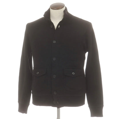 【中古】マガジーノ リカンビ MAGAZZINO RICAMBI ウールアクリル スタンドカラー カーディガン ブラック【 50 】【 状態ランクB 】【 メンズ 】