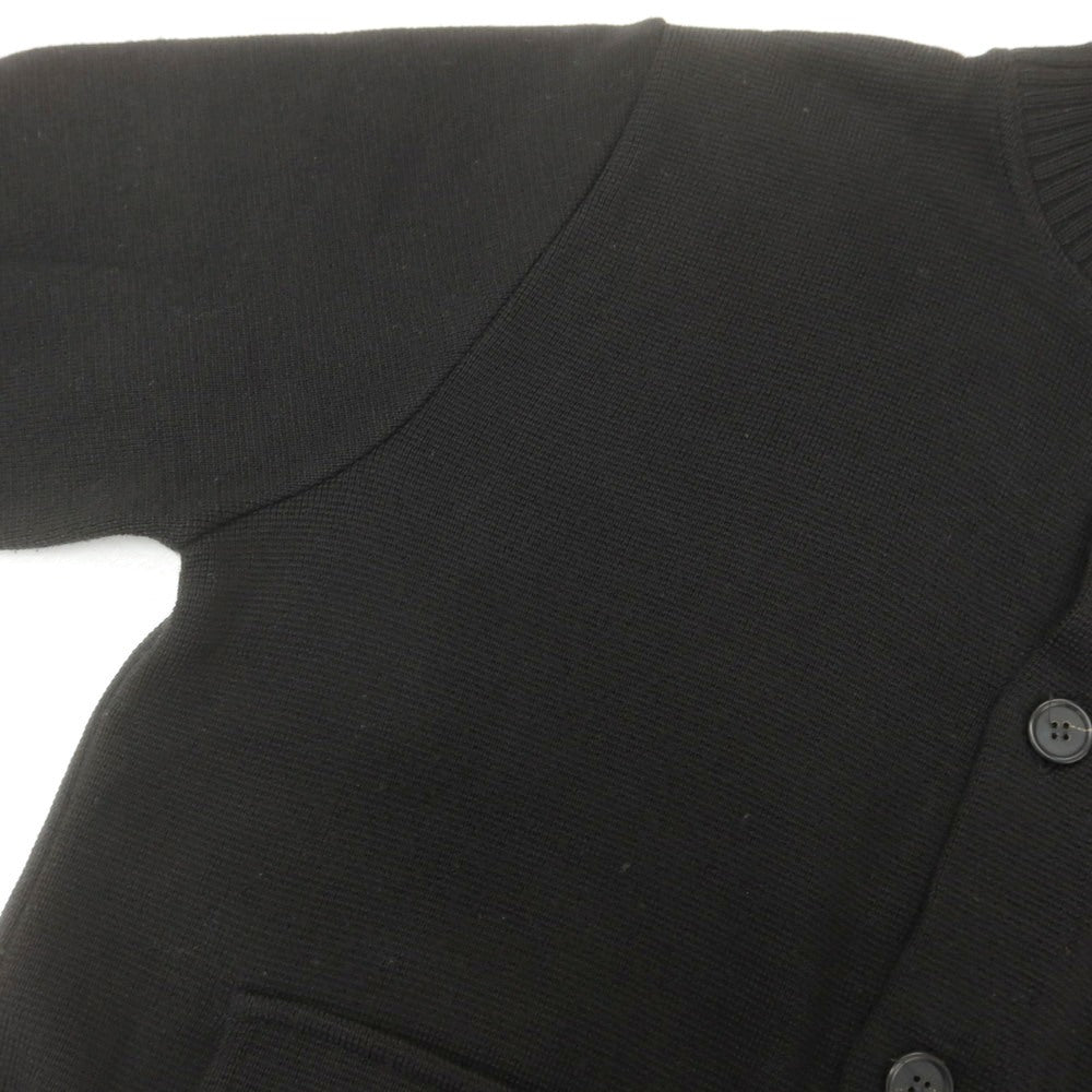 【中古】マガジーノ リカンビ MAGAZZINO RICAMBI ウールアクリル スタンドカラー カーディガン ブラック【 50 】【 状態ランクB 】【 メンズ 】