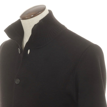 【中古】マガジーノ リカンビ MAGAZZINO RICAMBI ウールアクリル スタンドカラー カーディガン ブラック【 50 】【 状態ランクB 】【 メンズ 】