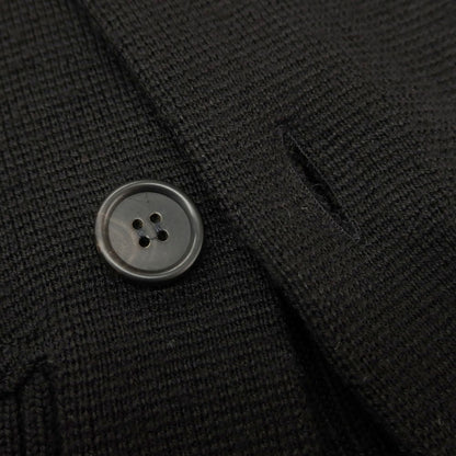 【中古】マガジーノ リカンビ MAGAZZINO RICAMBI ウールアクリル スタンドカラー カーディガン ブラック【 50 】【 状態ランクB 】【 メンズ 】