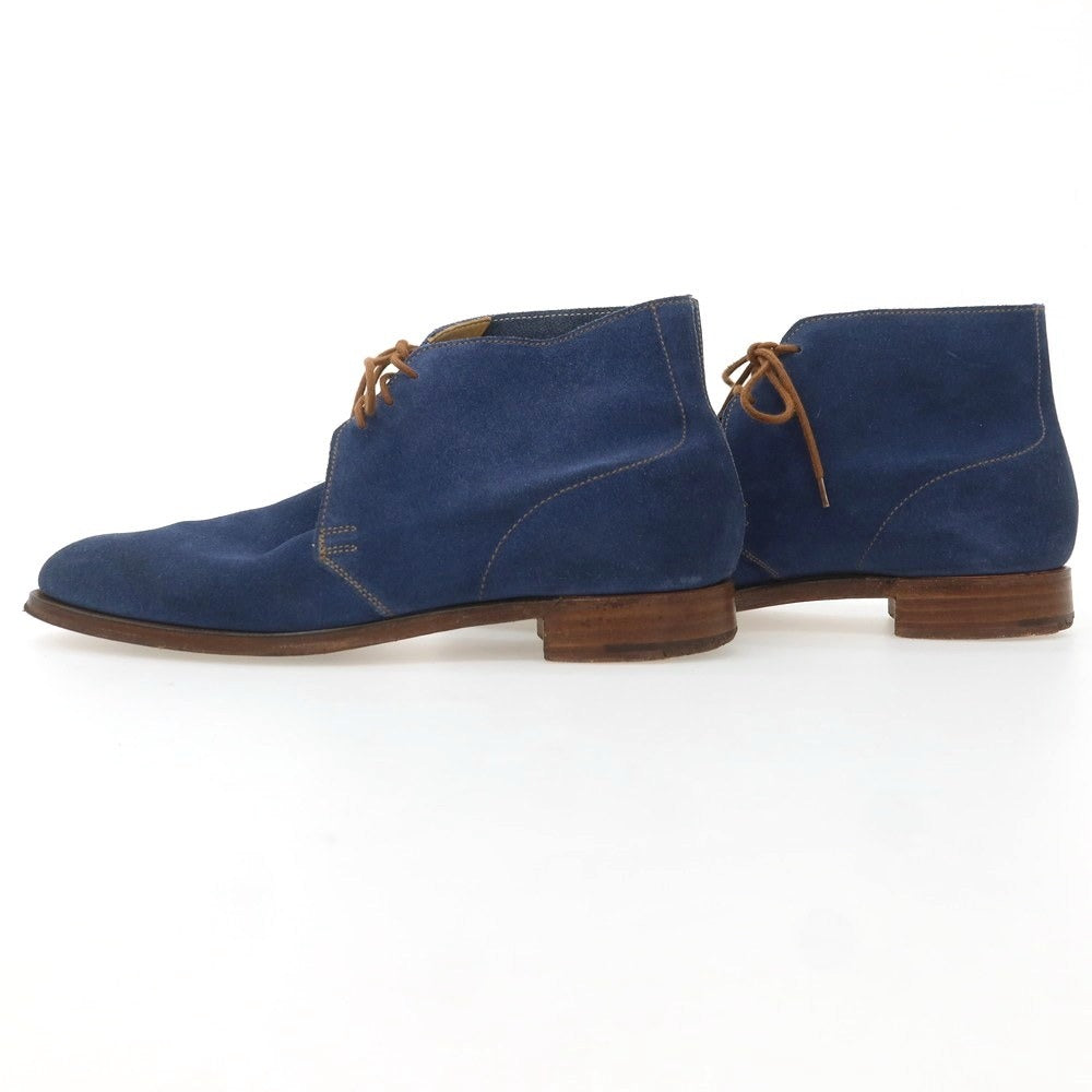 【中古】クロケットアンドジョーンズ CROCKETT&amp;JONES CHUKKA スエード チャッカブーツ ライトネイビー【 6D 】【 状態ランクB 】【 メンズ 】