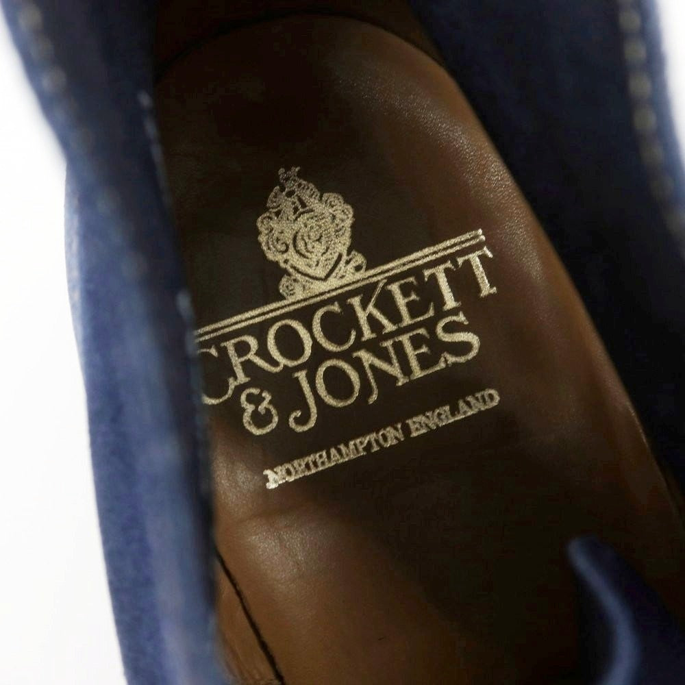 【中古】クロケットアンドジョーンズ CROCKETT&amp;JONES CHUKKA スエード チャッカブーツ ライトネイビー【 6D 】【 状態ランクB 】【 メンズ 】 [CPD]