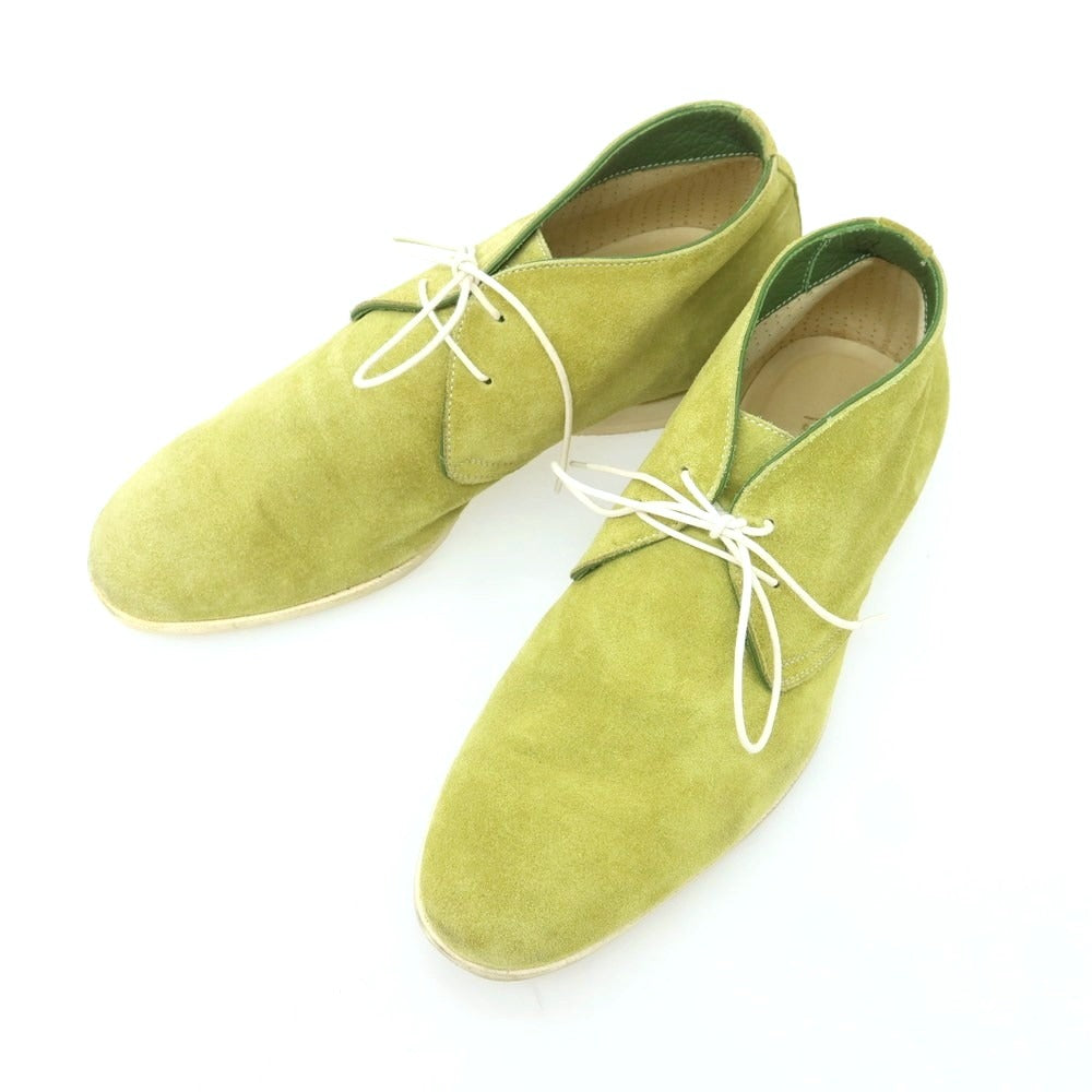 【中古】フェランテ FERRANTE スエード ブーツ ライトグリーン【 24.5位 】【 状態ランクC 】【 メンズ 】